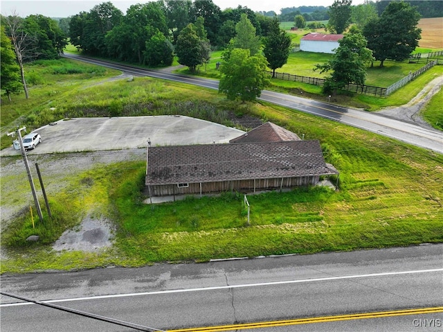 drone / aerial view with a rural view