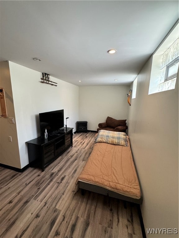 bedroom featuring hardwood / wood-style flooring