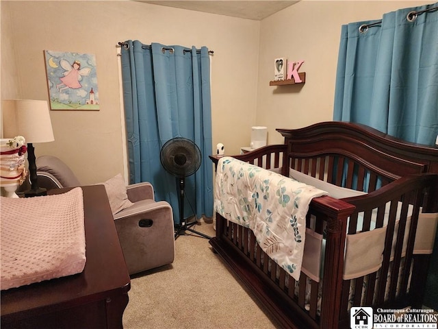 view of carpeted bedroom