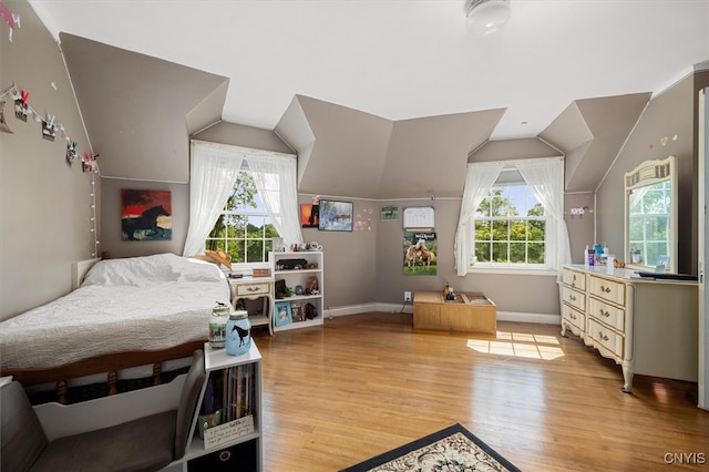 bedroom featuring light hardwood / wood-style flooring