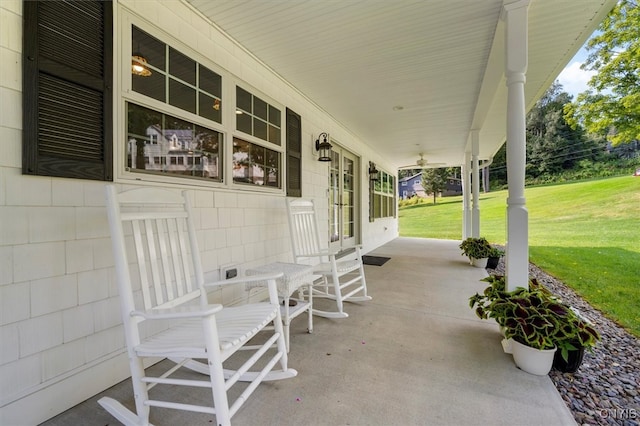 view of patio / terrace with a porch