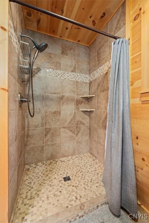 bathroom featuring walk in shower