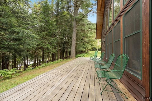 view of wooden terrace