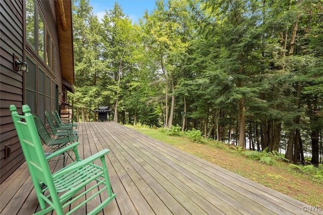 view of wooden terrace