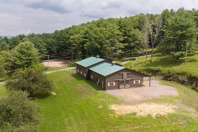200 Onistagrawa Ln, Fulton, NY 12122 - aerial view of property and surrounding area featuring a heavily wooded area