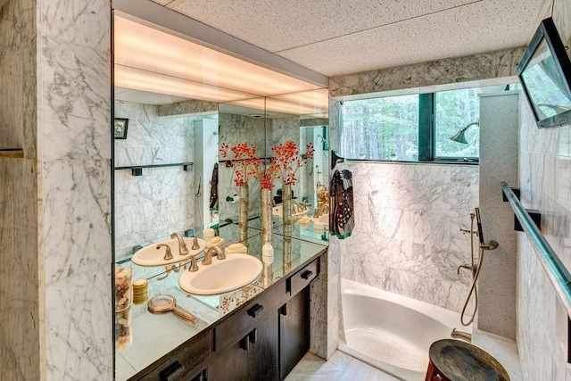 200 Onistagrawa Ln, Fulton, NY 12122 - full bathroom with vanity, a tub, and a shower