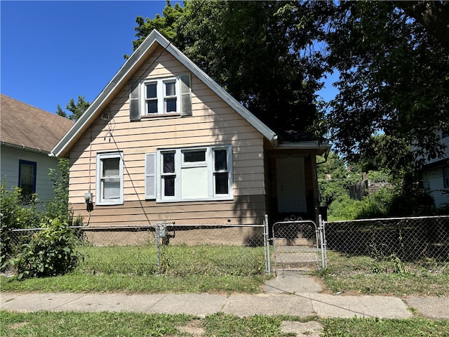 view of bungalow-style home