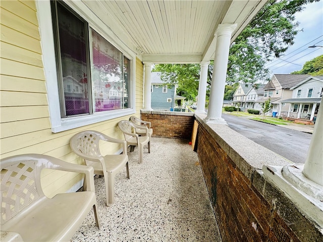 view of patio with a porch