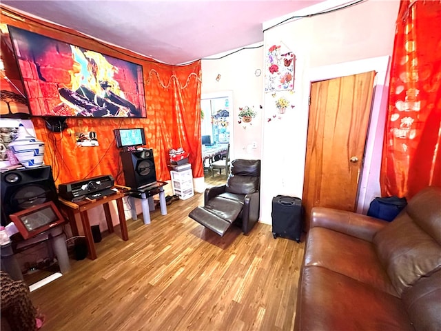 living room featuring hardwood / wood-style floors