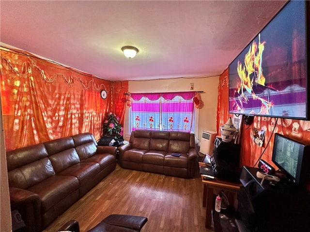 living room featuring hardwood / wood-style floors