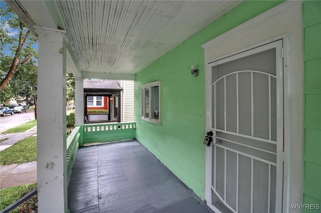 view of patio with covered porch