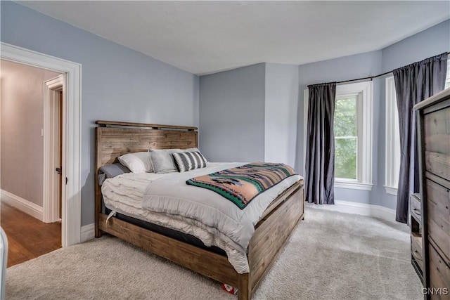 view of carpeted bedroom