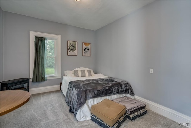 bedroom with carpet