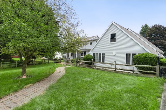 exterior space featuring a yard