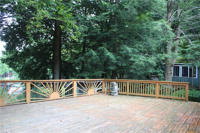 view of wooden deck