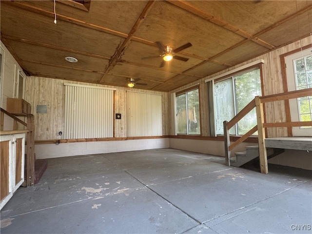 misc room with ceiling fan