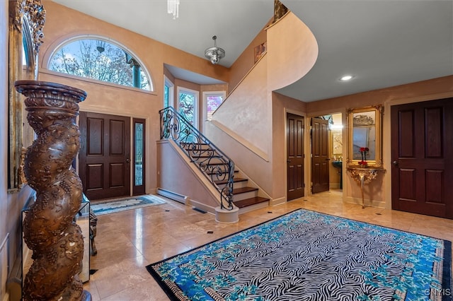 view of tiled entrance foyer