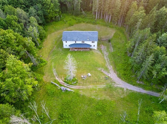 1724 Calhoun Hill Rd, Andes, NY 13731 - aerial view of property and surrounding area with a heavily wooded area