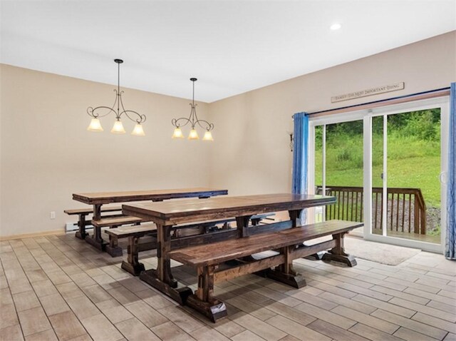 1724 Calhoun Hill Rd, Andes, NY 13731 - dining space with wood finish floors and recessed lighting