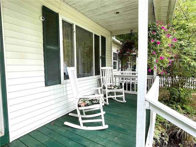 view of wooden terrace