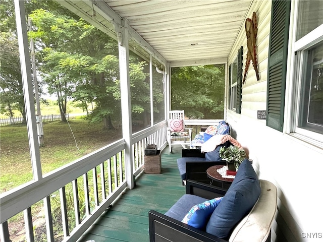 view of sunroom / solarium