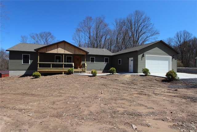 96 Slosson Rd, West Monroe, NY 13167 - ranch-style home featuring a porch, driveway, and a garage