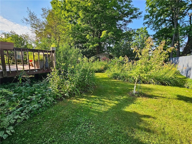 18 Wheeler St, Deposit, NY 13754 - view of yard featuring fence and a deck
