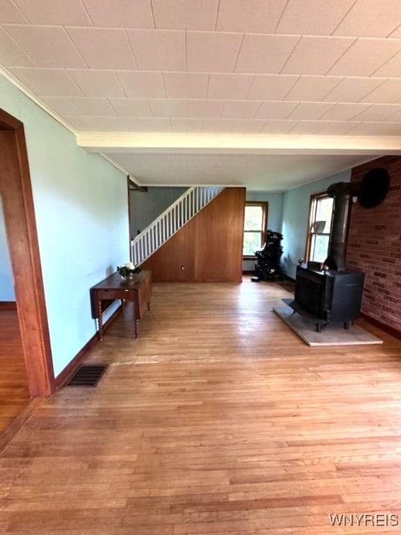 hallway with light wood-type flooring