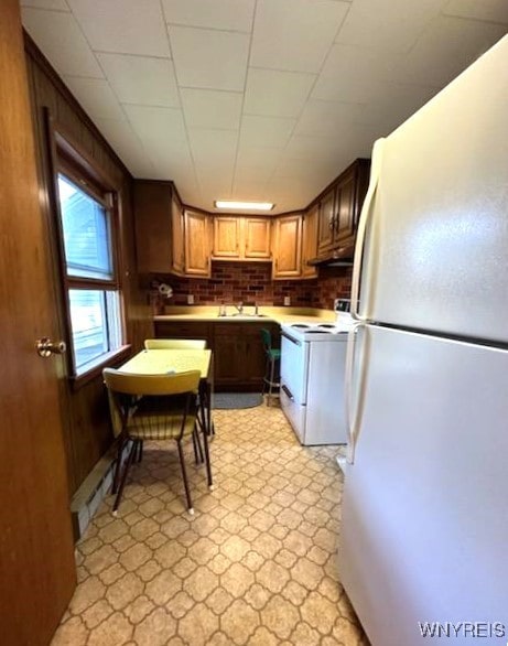 kitchen with white appliances