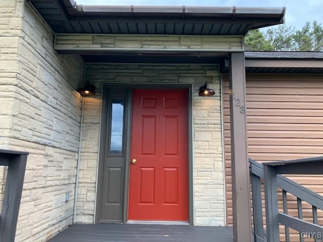 view of doorway to property