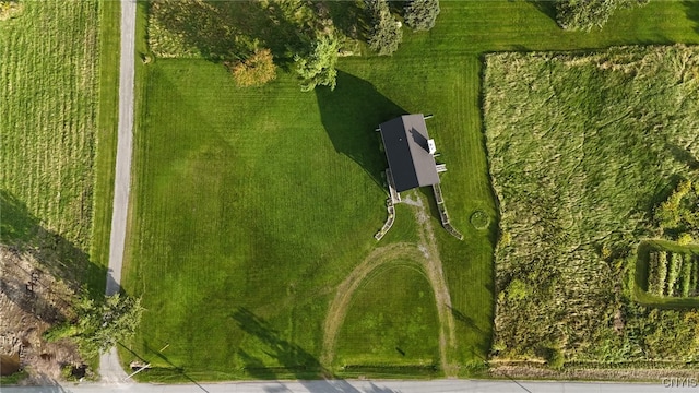 aerial view featuring a rural view