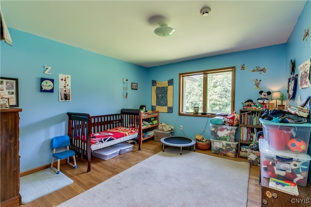 bedroom featuring light hardwood / wood-style floors