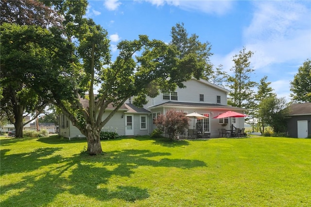 exterior space with a lawn