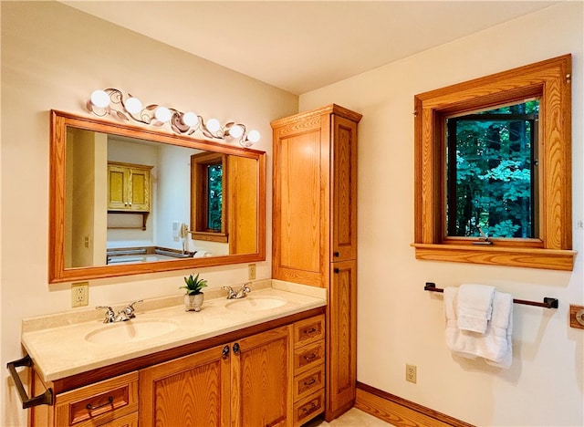 bathroom featuring vanity