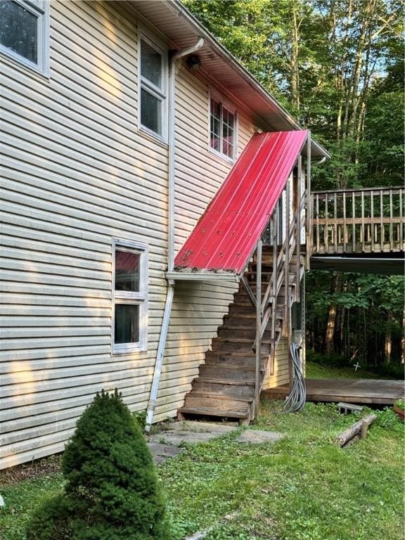 1356 Terry Clove Rd, Hamden, NY 13752 - property entrance with a deck