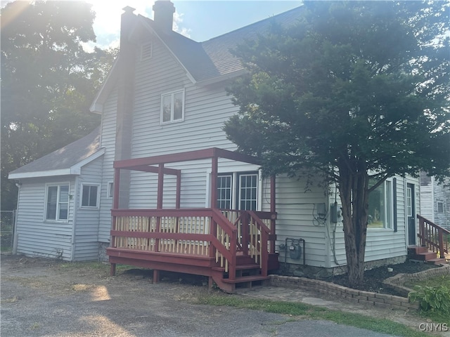 view of rear view of property