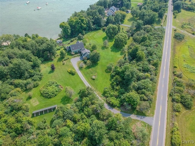 27454 County Route 57, Lyme, NY 13693 - aerial view of property and surrounding area with a nearby body of water