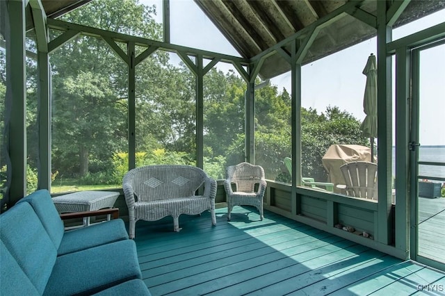 27454 County Route 57, Lyme, NY 13693 - sunroom with vaulted ceiling