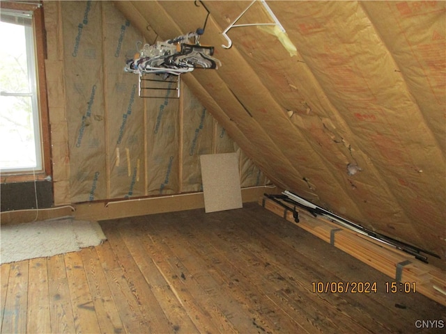 view of attic