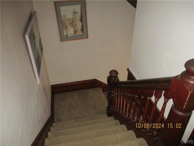 view of stairway