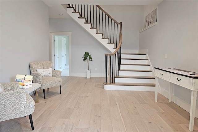 interior space with hardwood / wood-style floors