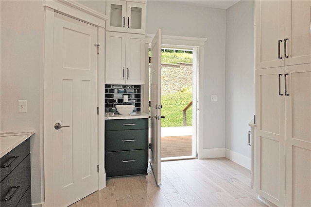 interior space featuring light hardwood / wood-style floors