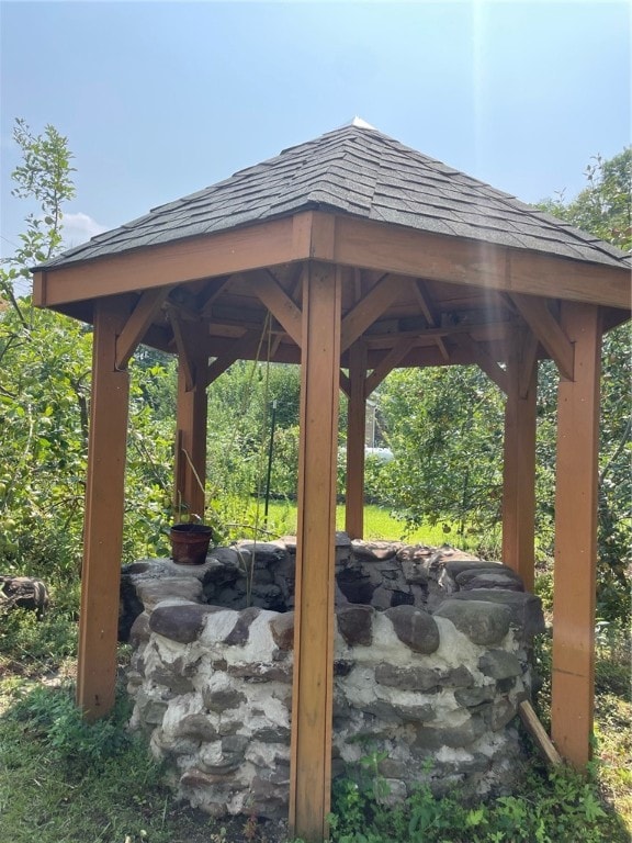 view of property's community with a gazebo