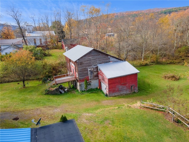 1793 County Highway 9, Davenport, NY 12197 - view of grassy yard with a deck and an outdoor structure