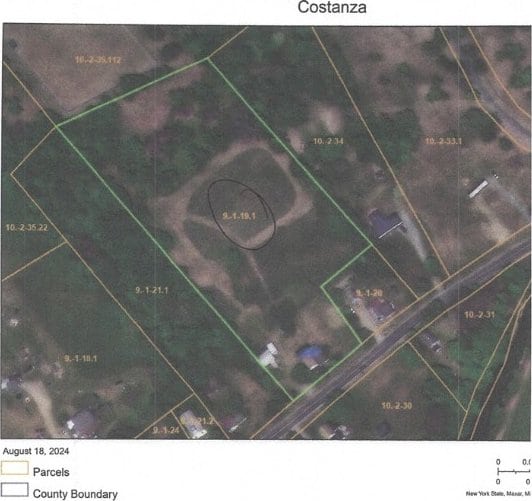 1793 County Highway 9, Davenport, NY 12197 - aerial view of property's location featuring property boundaries highlighted