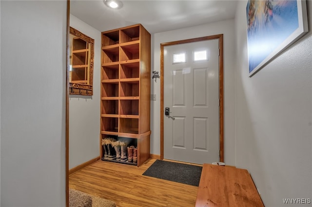 entryway featuring light wood-type flooring