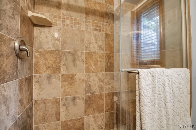 bathroom with walk in shower