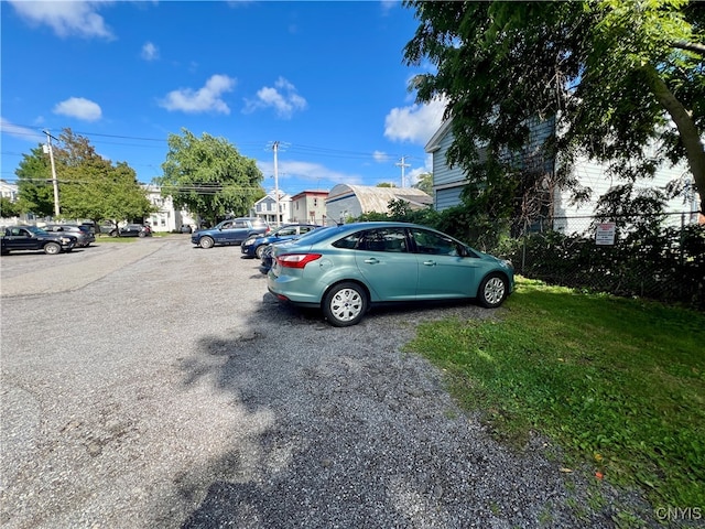 view of parking / parking lot