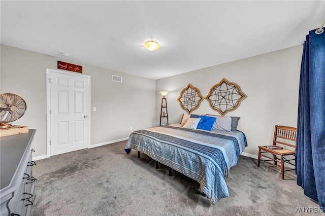 bedroom with carpet floors