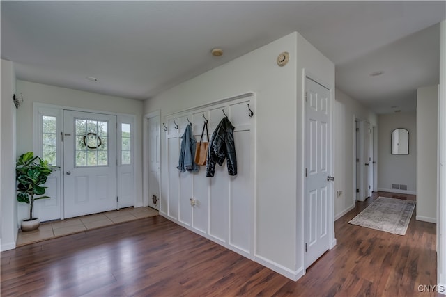 entrance foyer with hardwood / wood-style floors